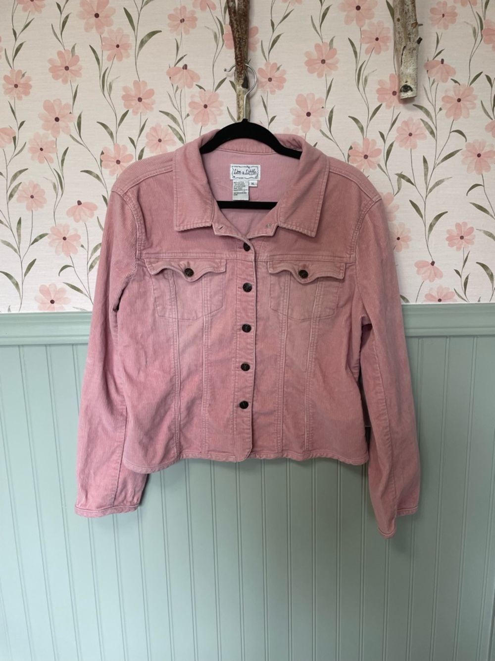 Live a Little Dusty Pink Corduroy Button-Up Jacket